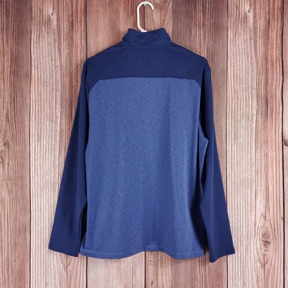 Vineyard Vines Mens Size Medium On The Go Shep Shirt 1/4 Zip Performance Blue - Picture 4 of 14